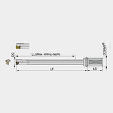 MCTR L/D=20 Drill body for lathes and machining centers, L/D = 20, Tool diameter ø12 - ø15 mm - Big-tools Industrial Supply Tools for Metal Cutting